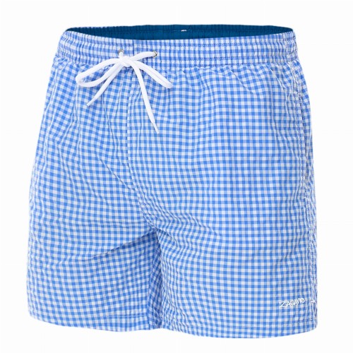 Szorty kąpielowe męskie spodenki sportowe zagano 5665 kolor niebieska kratka