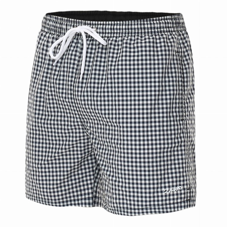 Szorty kąpielowe męskie spodenki sportowe zagano 5665 kolor czarna kratka