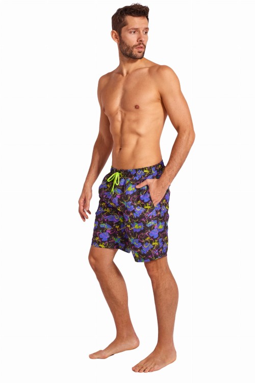 Szorty kąpielowe męskie spodenki sportowe plażowe kolorowe zagano 5670  kolor 06