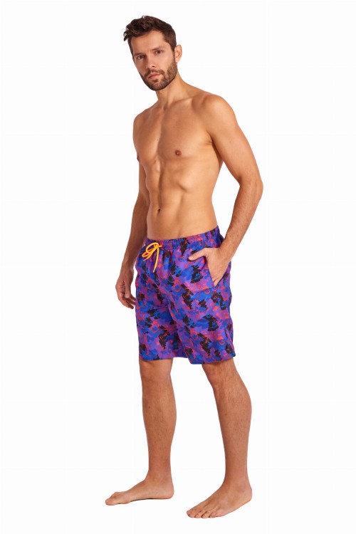 Szorty kąpielowe męskie spodenki sportowe plażowe kolorowe zagano 5670  kolor 07