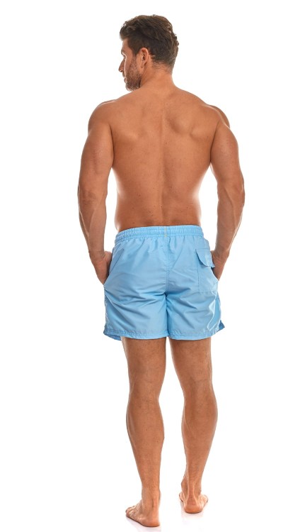 Szorty kąpielowe męskie spodenki sportowe z recyklingu zagano 6002 kolor jasnoniebieski