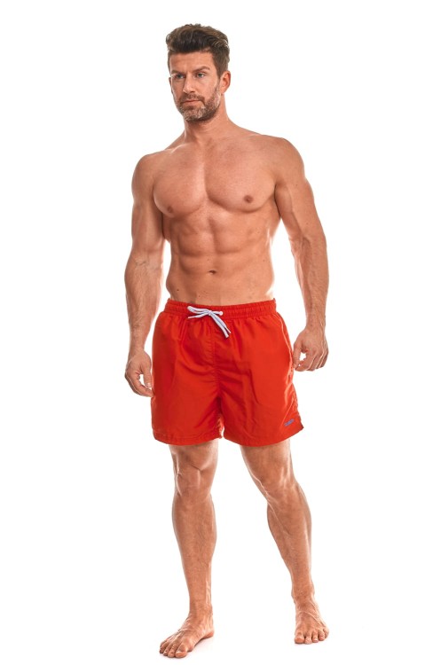 Szorty kąpielowe męskie spodenki sportowe z recyklingu zagano 6002 kolor czerwony