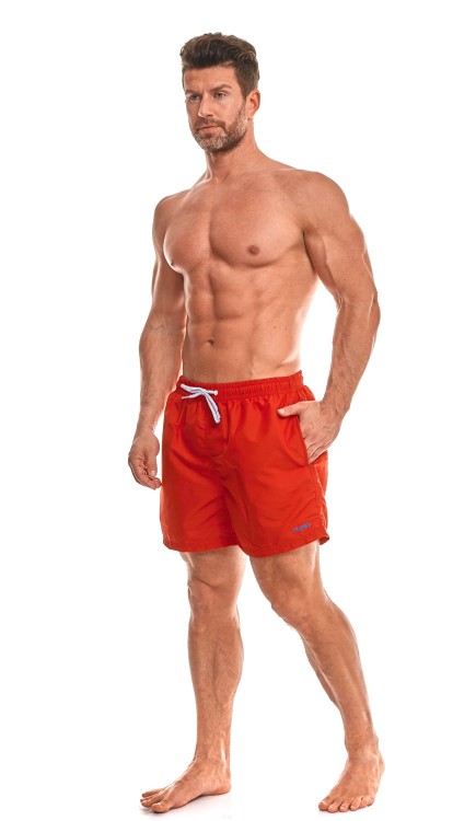 Szorty kąpielowe męskie spodenki sportowe z recyklingu zagano 6002 kolor czerwony