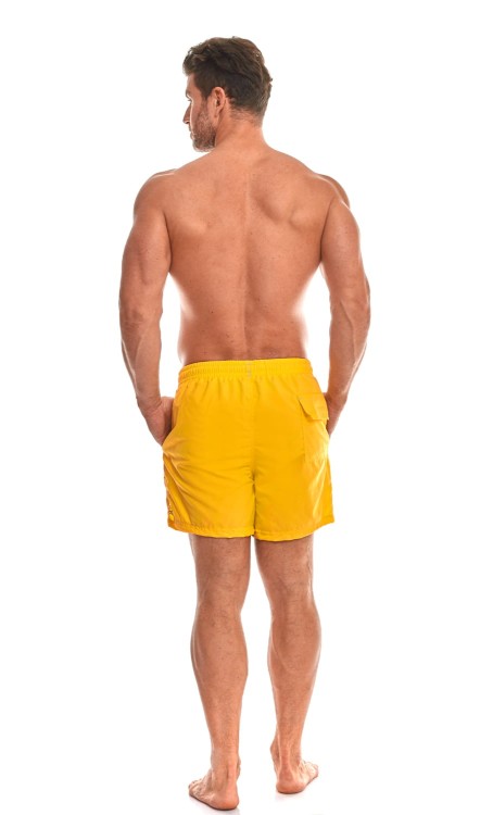 Szorty kąpielowe męskie spodenki sportowe z recyklingu zagano 6002 kolor żółty