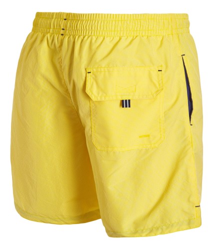Szorty kąpielowe męskie spodenki sportowe zagano 5664 gęsta kratka kolor żółty