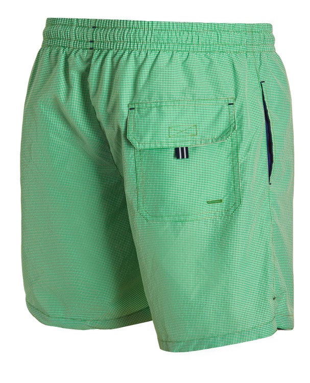 Szorty kąpielowe męskie spodenki sportowe zagano 5664 gęsta kratka kolor zielony