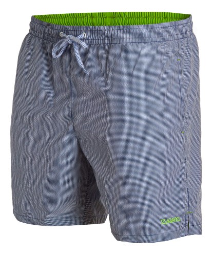 Szorty kąpielowe męskie spodenki sportowe zagano 5664 gęsta kratka kolor granatowy