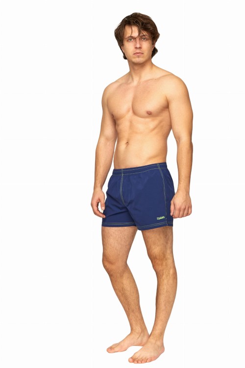 Szorty kąpielowe męskie spodenki sportowe elastyczne zagano 1226 kolor granatowy