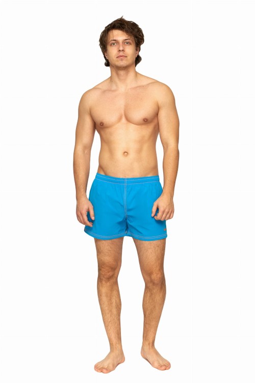 Szorty kąpielowe męskie spodenki sportowe elastyczne zagano 1226 kolor jasnoniebieski