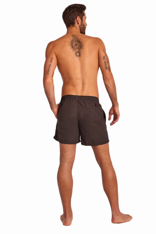 Szorty kąpielowe męskie spodenki sportowe zagano 5106 z logo w formie tarczy kolor ciemnoszary