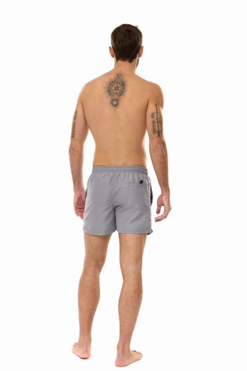 Szorty kąpielowe męskie spodenki sportowe zagano 5106 z logo w formie tarczy kolor jasnoszary