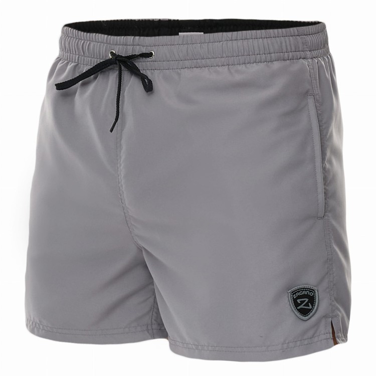 Szorty kąpielowe męskie spodenki sportowe zagano 5106 z logo w formie tarczy kolor jasnoszary