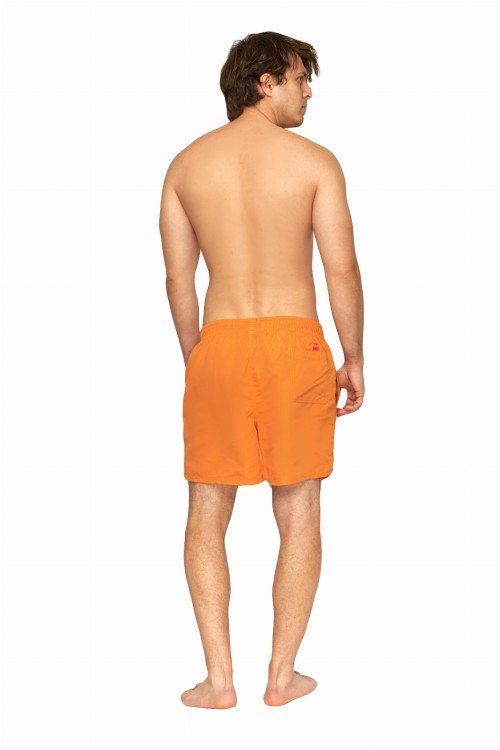 Szorty kąpielowe męskie spodenki sportowe zagano 5106 z logo w formie tarczy kolor pomarańczowy