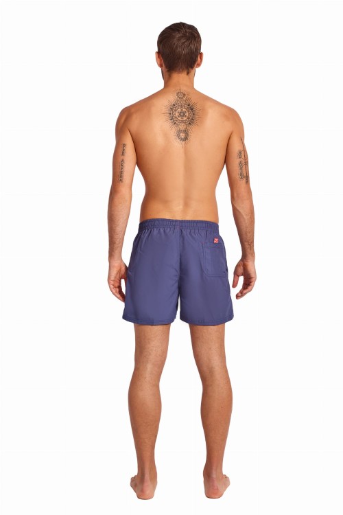 Szorty kąpielowe męskie spodenki sportowe zagano 5106 z logo w formie tarczy kolor ciemnofioletowy