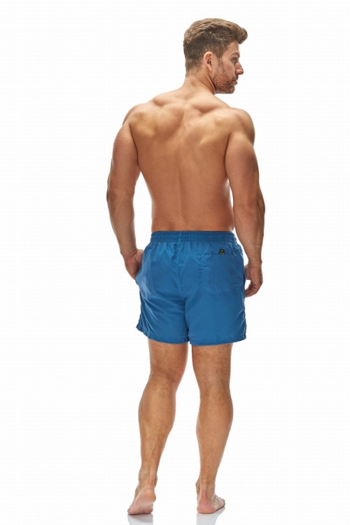 Szorty kąpielowe męskie spodenki sportowe zagano 5106 z logo w formie tarczy kolor denim