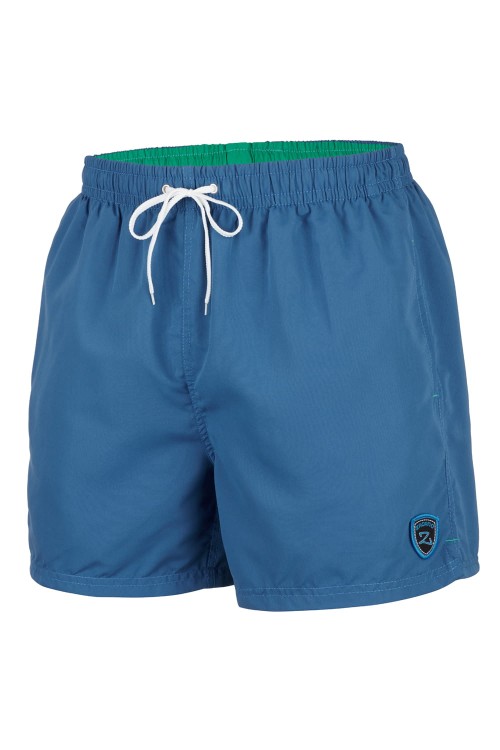 Szorty kąpielowe męskie spodenki sportowe zagano 5106 z logo w formie tarczy kolor denim
