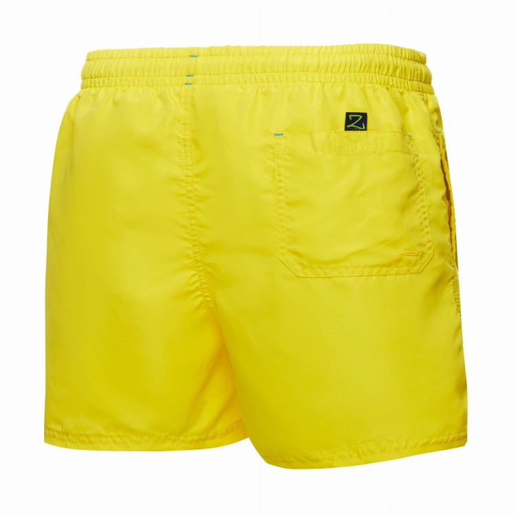 Szorty kąpielowe męskie spodenki sportowe zagano 5106 z logo w formie tarczy kolor żółty