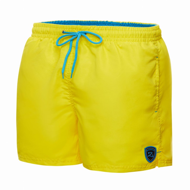 Szorty kąpielowe męskie spodenki sportowe zagano 5106 z logo w formie tarczy kolor żółty