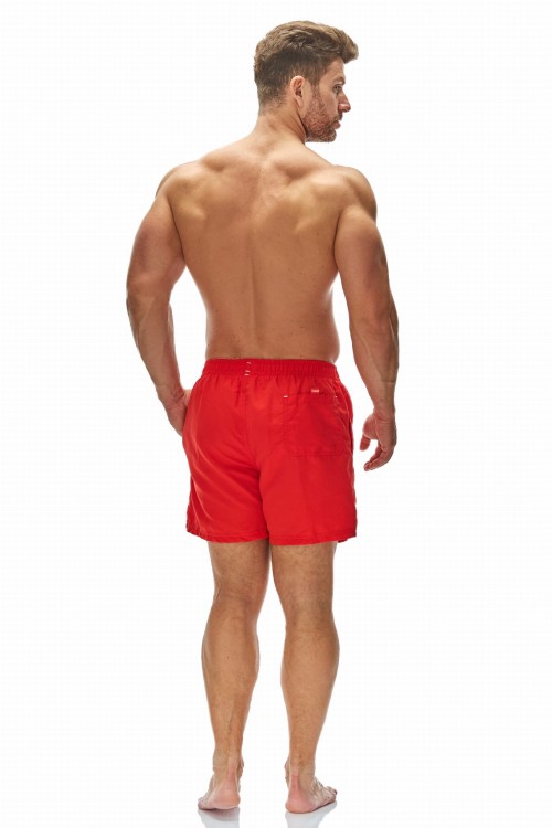Szorty kąpielowe męskie spodenki sportowe zagano 5106 z logo w formie tarczy kolor czerwony