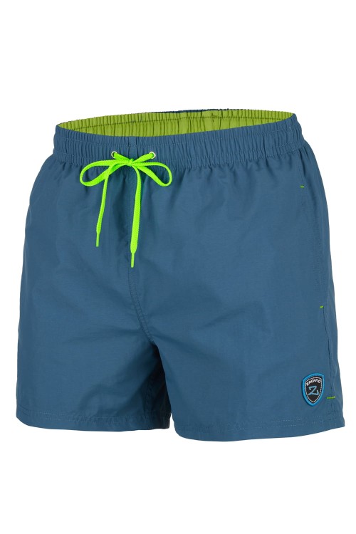 Szorty kąpielowe męskie spodenki sportowe zagano 5106 z logo w formie tarczy kolor niebieski