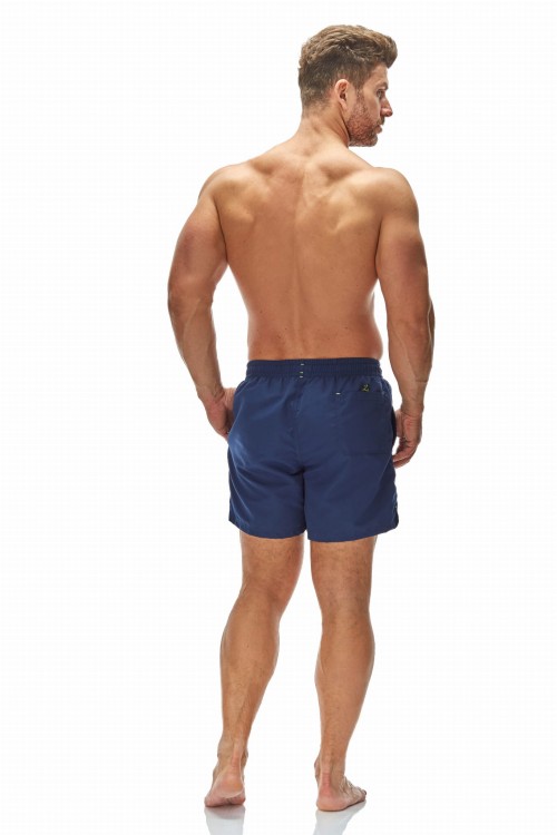 Szorty kąpielowe męskie spodenki sportowe zagano 5106 z logo w formie tarczy kolor granatowy