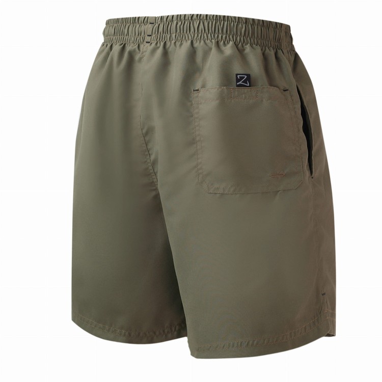 Szorty kąpielowe męskie spodenki sportowe zagano 5106 LONG z dłuższą nogawką i logo w formie tarczy kolor oliwkowy