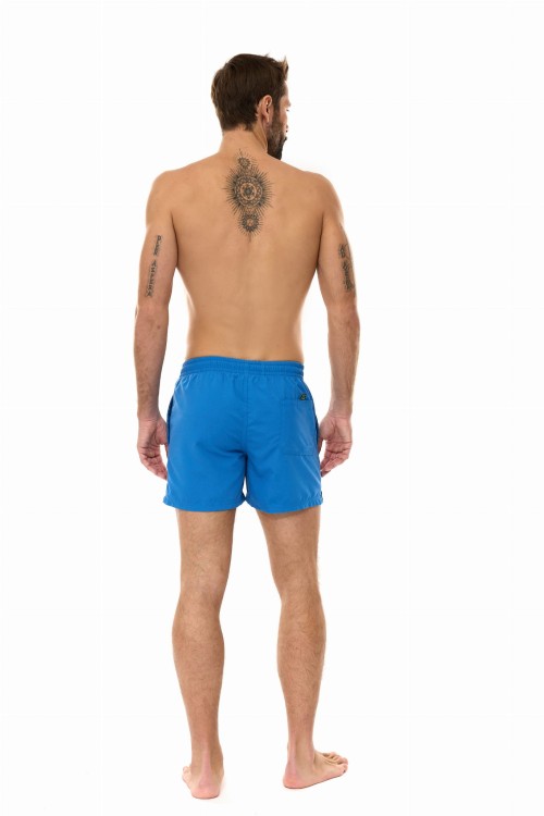 Szorty kąpielowe męskie spodenki sportowe zagano 5106 z logo w formie tarczy kolor niebieski