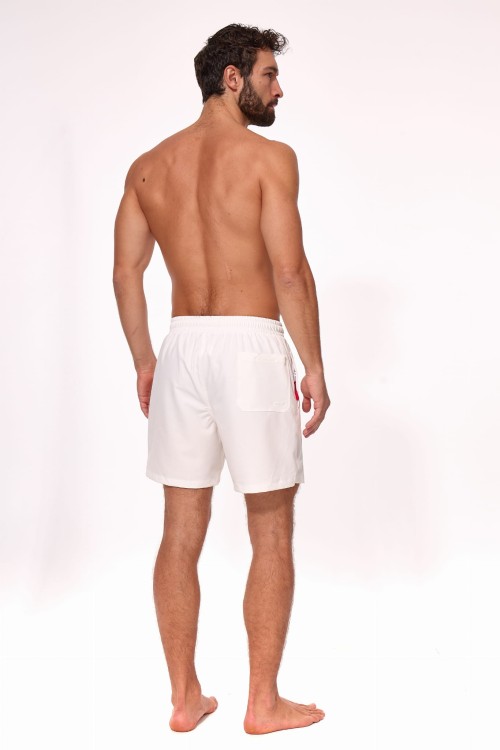 Szorty kąpielowe męskie spodenki sportowe elastyczne zagano 1230 kolor biały