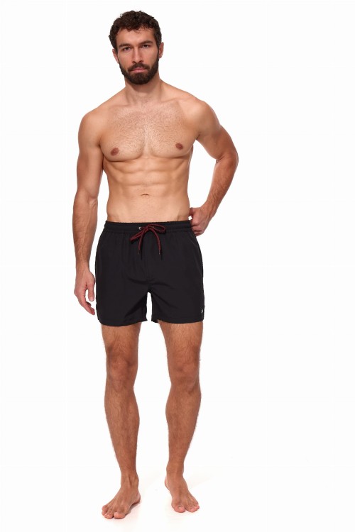 Szorty kąpielowe męskie spodenki sportowe elastyczne zagano 1232 kolor czarny