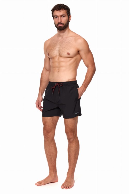 Szorty kąpielowe męskie spodenki sportowe elastyczne zagano 1232 kolor czarny
