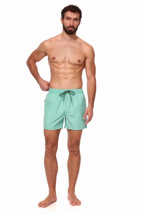 Szorty kąpielowe męskie spodenki sportowe elastyczne zagano 1232 kolor zielony