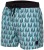 Szorty kąpielowe męskie spodenki sportowe elastyczne zagano 5671 z zielono niebiesko szarym wzorem