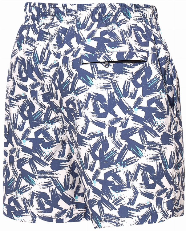 Szorty kąpielowe męskie spodenki sportowe elastyczne zagano 5673 kolor biały z niebieskim wzorem