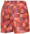 Szorty kąpielowe męskie spodenki sportowe elastyczne zagano 5675 kolor pomarańczowy z kolorowym geometrycznym wzorem