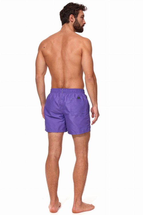 Szorty kąpielowe męskie spodenki sportowe zagano 5106 z logo w formie tarczy kolor fioletowy