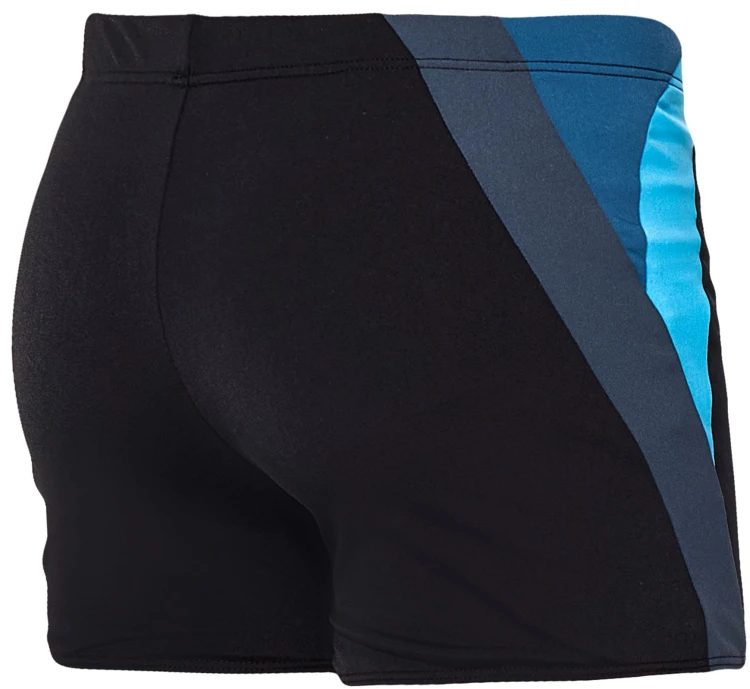 Kąpielówki męskie bokserki spodenki pływackie zagano 2402 kolor czarny z szaro niebieskimi wstawkami