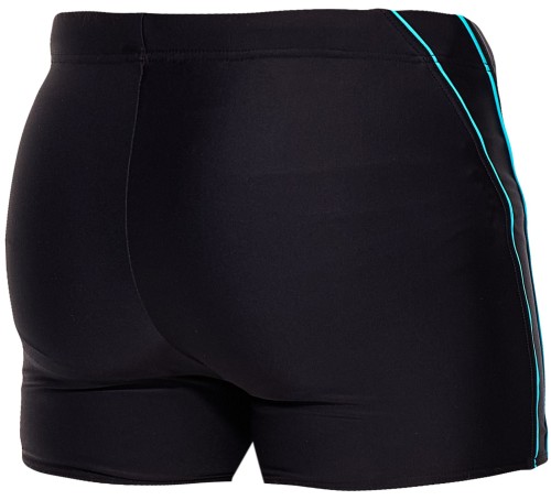 Kąpielówki męskie spodenki pływackie na basen zagano 2311 kolor czarny z niebieską wstawką