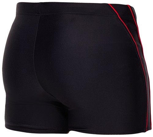 Kąpielówki męskie spodenki pływackie na basen zagano 2311 kolor czarny z czerwoną wstawką