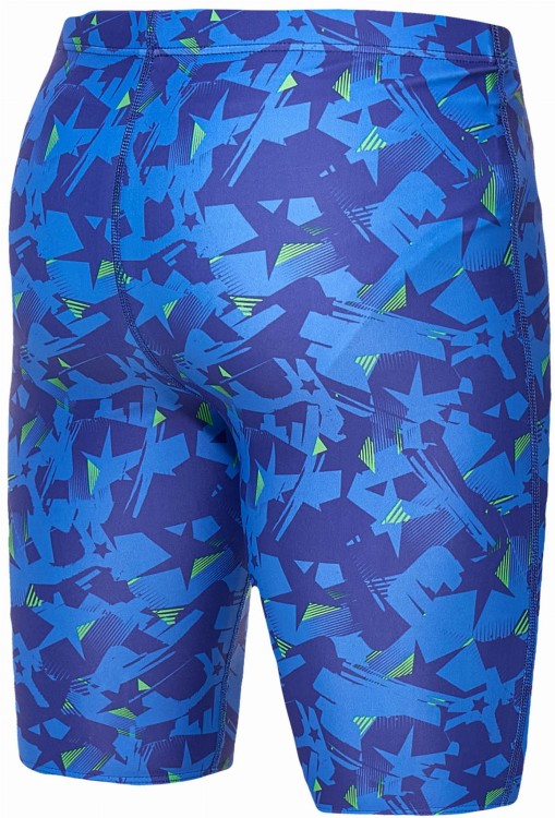 Kąpielówki męskie spodenki pływackie jammer 2387 z niebiesko zielonym wzorem
