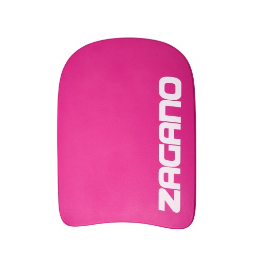 Różowo-biała deska do nauki pływania ZAGANO JUNIOR PINK-WHITE wykonana z pianki EVA, z dużym białym logo marki. Mniejszy model przeznaczony dla dzieci, idealny do nauki pływania, treningu pracy nóg i doskonalenia techniki na basenie.